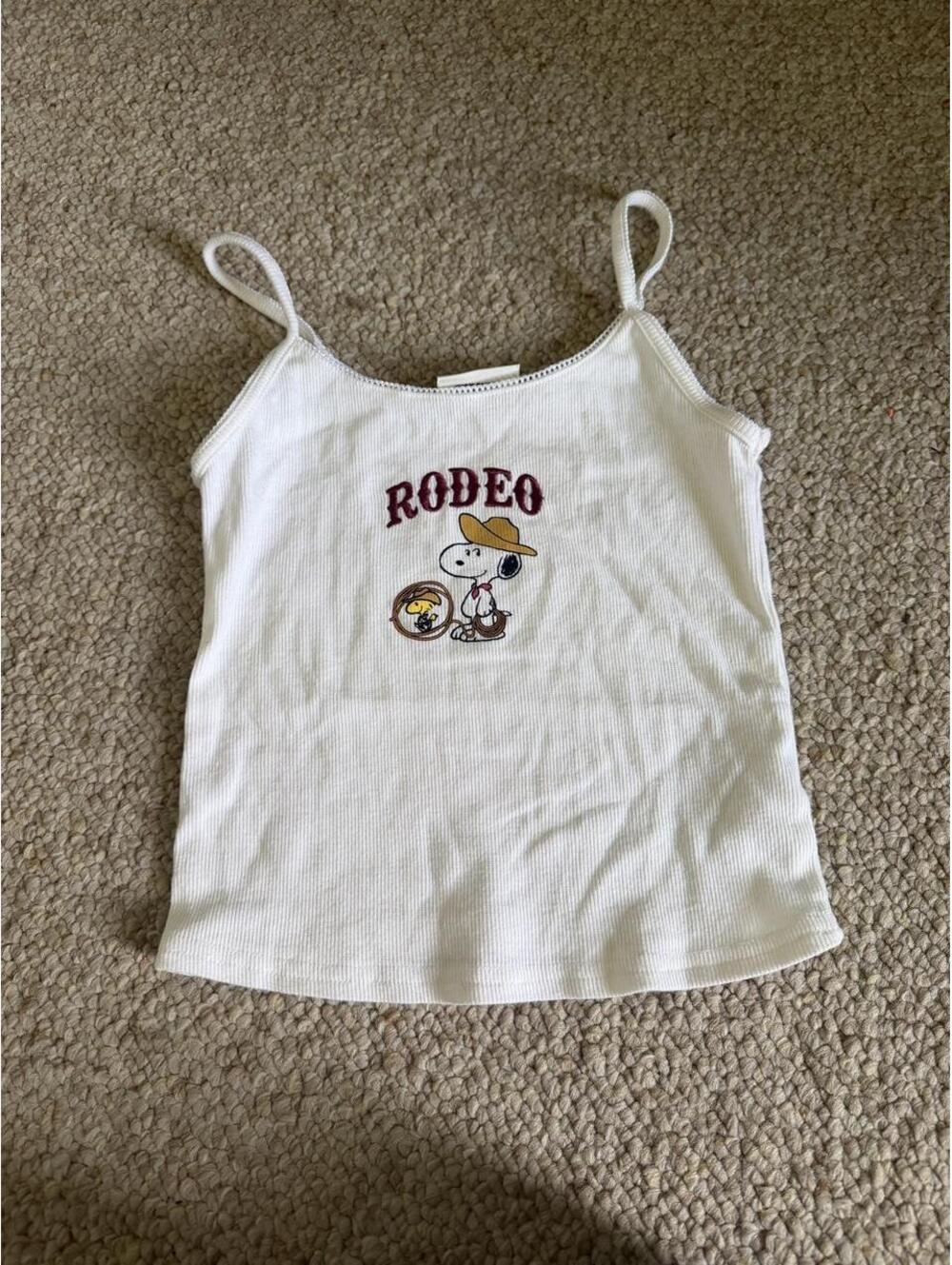 White Aeropostale Snoopy tank top